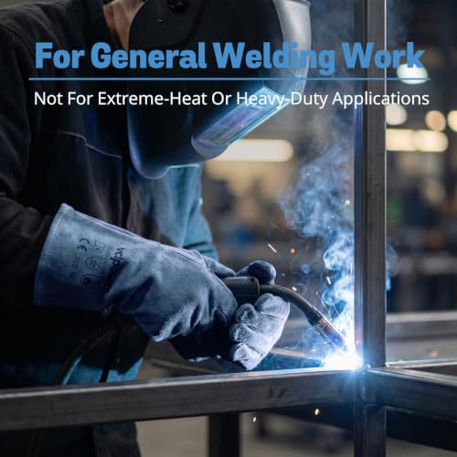 14 Inch Welding Gloves (14" L-Blue)