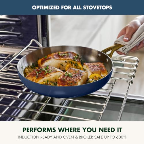 Stainless Steel Tri (10" & 12" Frying Pan Skillet Set / Twilight Blue)