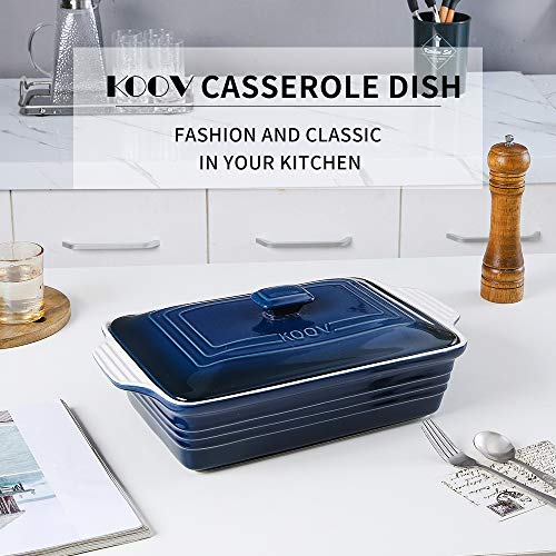 Ceramic Casserole Dish With Lid (Gradient Blue)