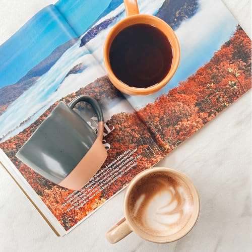 Ceramic Artisan Matte Large Latte Mug Set of 4 (Safari Colors)