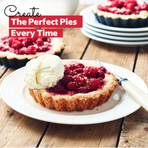 8 Pack Mini Tart Pans 4 Inch with Removable Bottom Round Nonstick Deep Quiche Pan (4 Inch)
