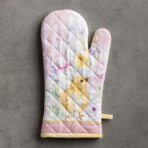 Maison d'Hermine Oven Gloves 100% Cotton Oven Mitt (095 - Easter Zest / 7.5" x 13" (Oven Mitt))