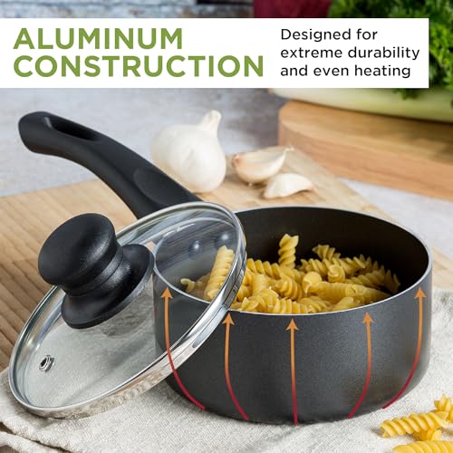 Easy Clean Ceramic Nonstick Cookware Set (26-Piece / Black)