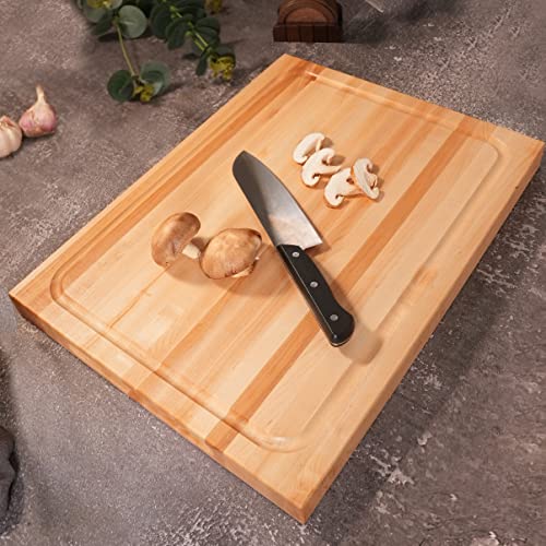 Wood Cutting Board for Kitchen (Hard Maple(1-1/2" Thick))