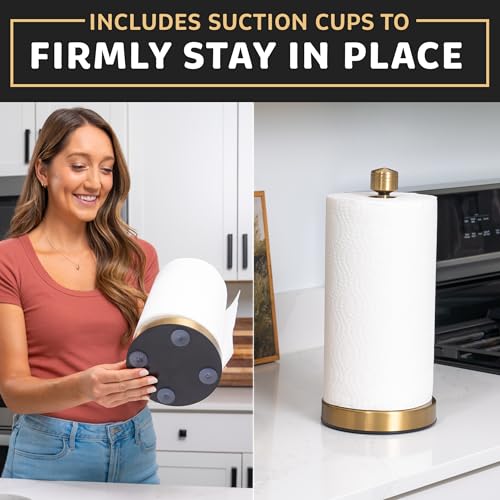 Heavy Duty Stainless Steel Paper Towel Holder (Gold)