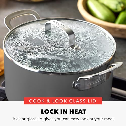x Bobby Flay 6QT Stockpot with Glass Lid (6 Quarts / Graphite)