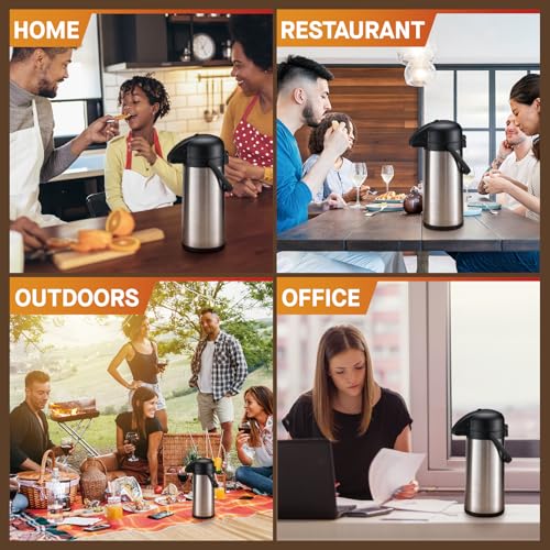 Airpot Coffee Dispenser with Pump (102 Ounces / 2 Pack)