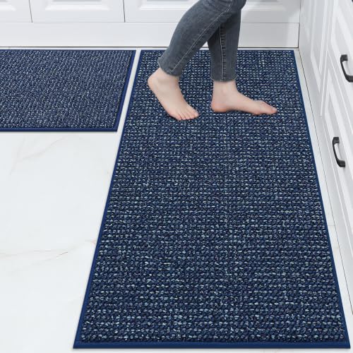 Kitchen Rugs and Mats 2PCS Non (Blue / 24"x36"+24"x60" (Rectangular))