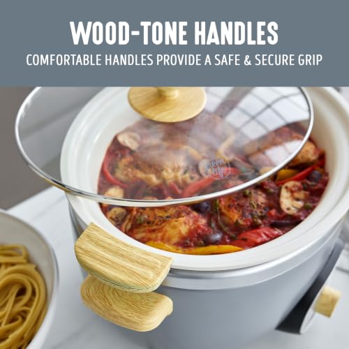 6QT Ceramic Nonstick Slow Cooker (Gray / 6 Quarts)