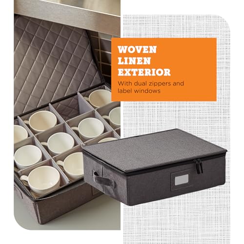Cup & Mug Storage Case (Gray / 1 Piece Box for Cups and Mugs)
