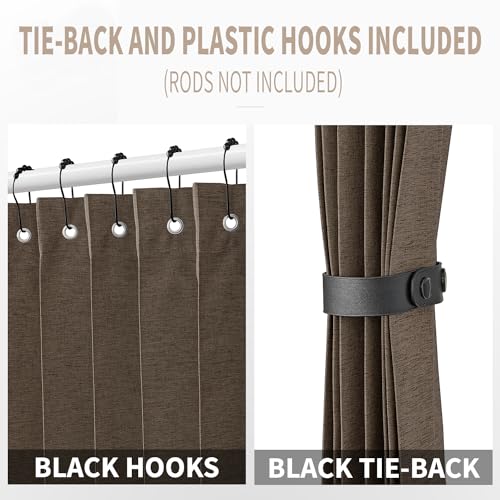 Door Curtains for Doorways (Brown / 39"W x 78"L (Pack of 1))