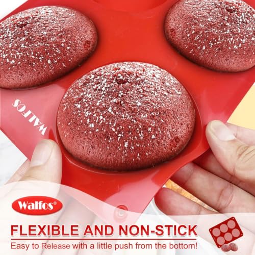 Silicone Whoopie Pie Baking Pans (Muffin Top Pan / 3 Pcs: 6 Cups, Regular)