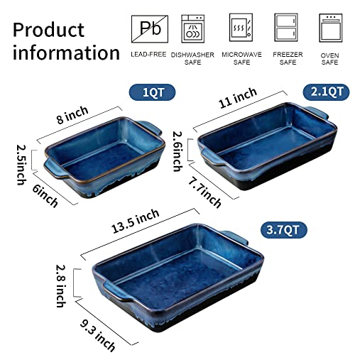 Bakeware Set Ceramic Baking Dish (Nebula Blue)