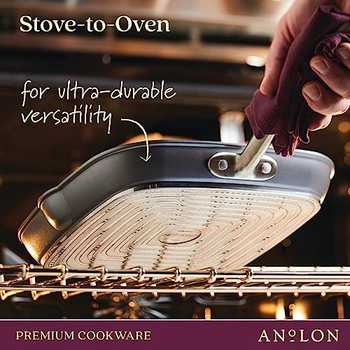 Accolade Forged Hard Anodized Nonstick Square Grill Pan (Grill Pan (11"))