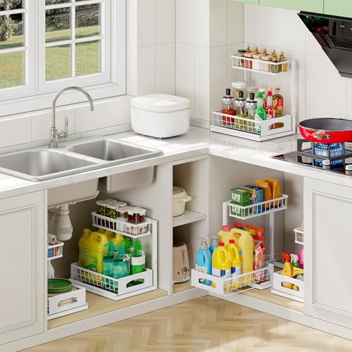 Under Sink Organizer (2 Pack / White)