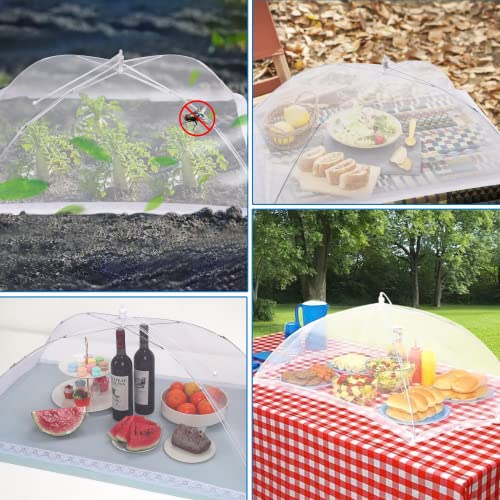4 Pcs Extra Large Mesh Food Cover Tent Umbrella for Outside Parties (40 "x24" 17 "x 17")