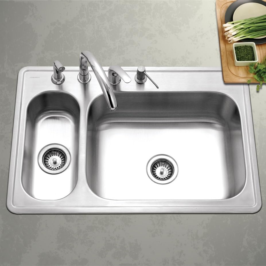 33" Stainless Steel Topmount 80 (Modern / 33" x 22" x 8")
