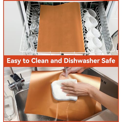 Oven Liners for Bottom of Oven (Copper / 4 Pack - 23.6"x15.7")