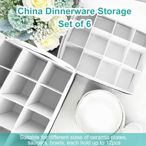 China Dinnerware Storage Containers Set (6 Count)