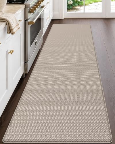 Kitchen Floor Mats Cushioned Anti Fatigue (Beige / 86"l X 23"w X 0.4"th)