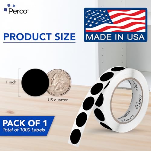 Black Round Circle Dot Sticker 1 (Black / 1 Inch)