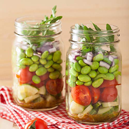 20 Pack Mason Jars (12oz - Split Black Lid)
