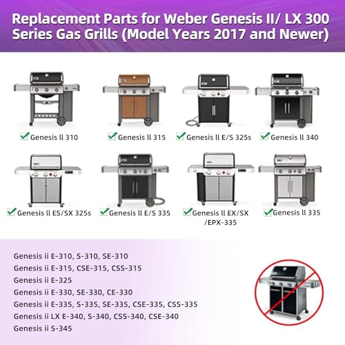Stainless Steel 66095 Grill Grates for Weber Genesis 2 Grill Parts 66032 Flavorizer Bars 66795 Heat Deflector for Weber Genesis ii E