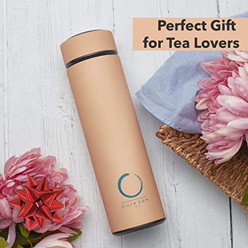 Insulated Tea Infuser Bottle (Pink)