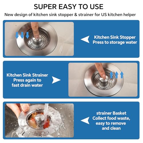 3 in 1 Kitchen Sink Drain Strainer