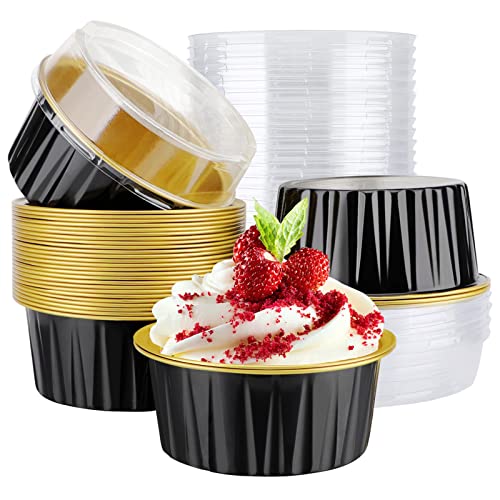 Mini Cheesecake Containers (Black&Gold / 30pcs)