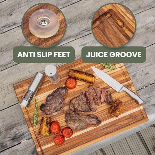 Large Teak Wood Cutting Board (24 x 18 inches)