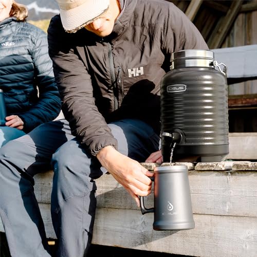 Insulated Beverage Dispenser 1.4gal (Black for camping / 179.2 Ounces)