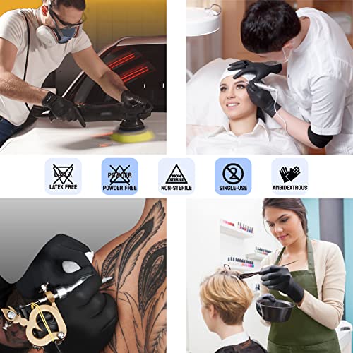 HD Industrial Nitrile Black Disposable Gloves