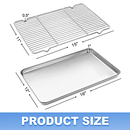Baking Sheet with Wire Rack Set (16 x 12 x 1 inch)