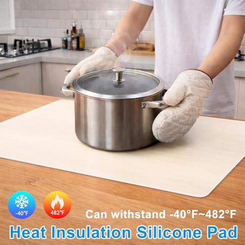 Silicone Mat for Kitchen Counter (Translucent / 27.5" x 16.5")