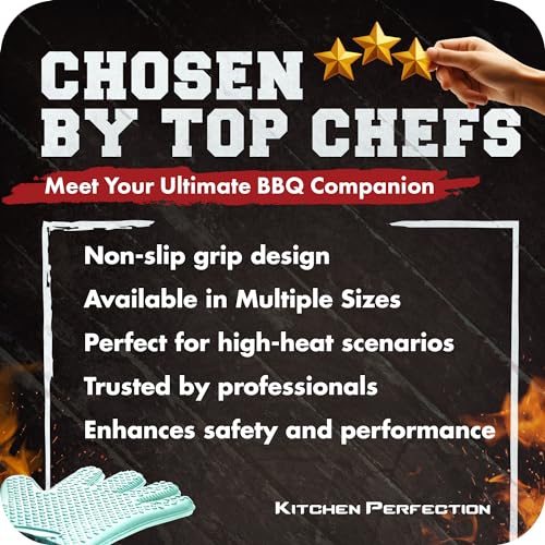 Silicone Smoker BBQ Gloves (Mint / One Size Fits Most)