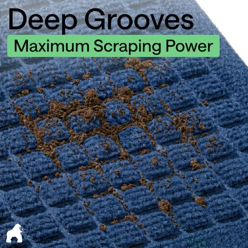 HydroABSORB Door Mat for Indoor Outdoor Use (Blue / 35" X 23")