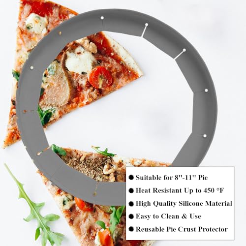 Adjustable Pie Crust Shields Baking Protectors (Grey-2pcs)