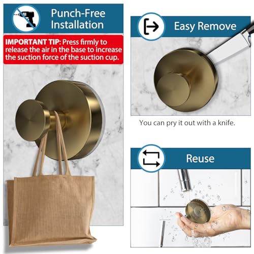 Suction Cup Hooks for Shower (2 Count)