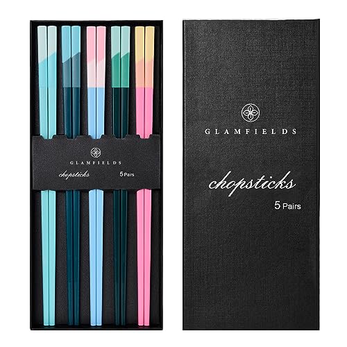 Chopsticks Reusable Dishwasher Safe (Pink+Light Blue)
