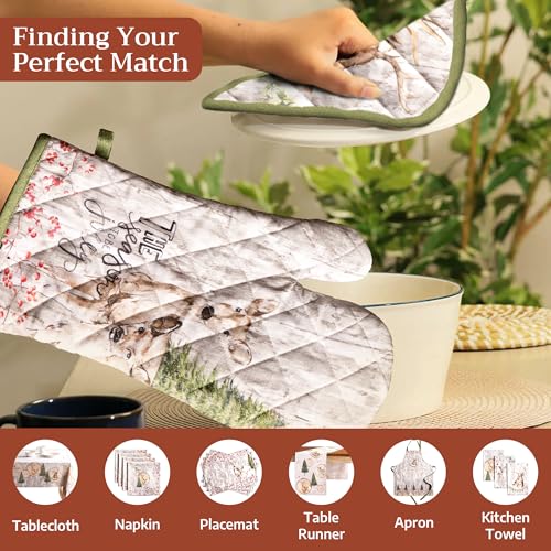 Pot Holders 100% Cotton Potholders (091 - Mountain Life / 8" x 8" (Pot Holder Pack of 2))