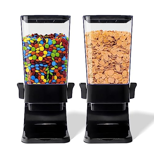 Cereal Dispenser Countertop (5L, Black, 2Pc / 5L)