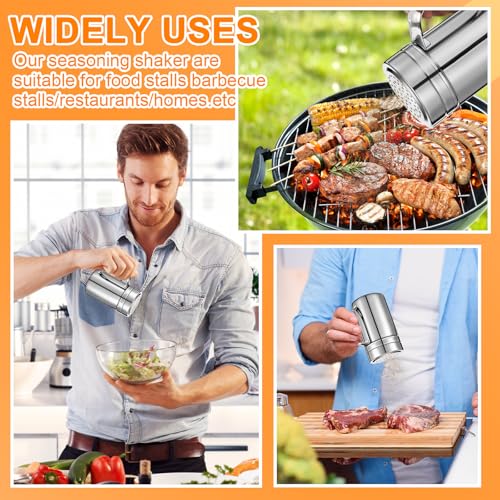 4 Pcs Stainless Steel Salt and Pepper Shakers (14oz)