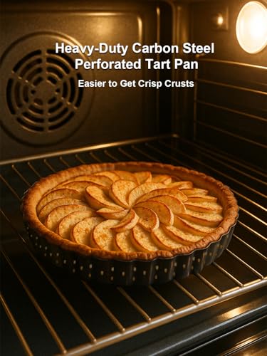 9 Inch Perforated Quiche Pan for Crispy Crust w (9.5*1.18IN)