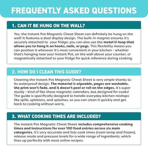 Instant Pot Magnetic Cheat Sheet Magnet