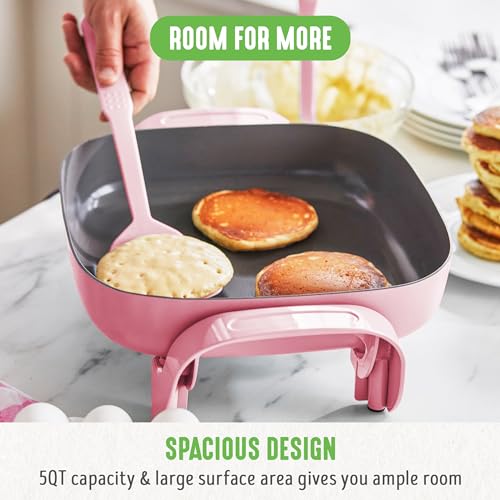 12" 5QT Electric Skillet (Pink / 5QT Skillet)