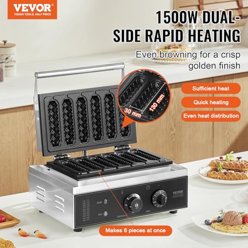 Commercial Waffle Stick Maker (6Pcs)