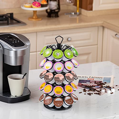 K Cup Storage Coffee Capsules Pod Holder Carousel Capsule Display Storage for k (5 tiers)