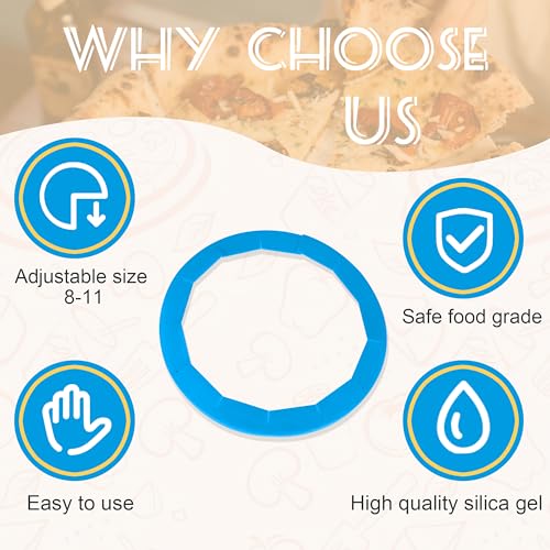Adjustable Silicone Pie Crust Shield for 8 (Blue)