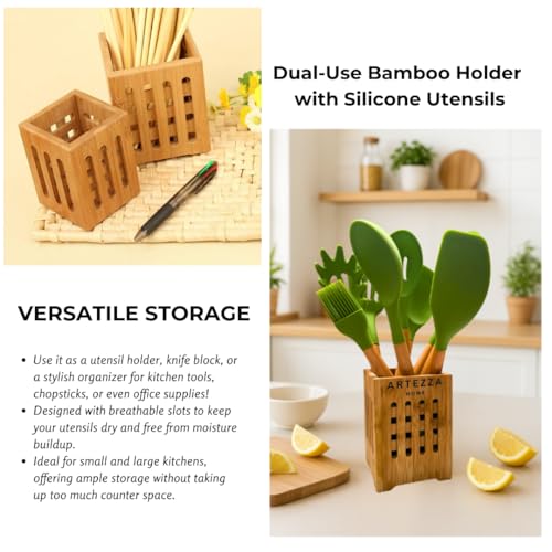 Green Silicone Kitchen Utensil Set (Green)